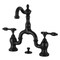 Kingston Brass Bridge Bathroom Faucet with Brass PopUp, Matte Black KS7970TAL - alternate 1